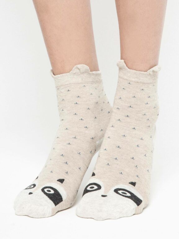 Beige socks Yups dx4085a.