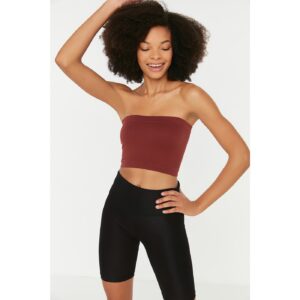 Trendyol Brown Seamless Ribbed Sports