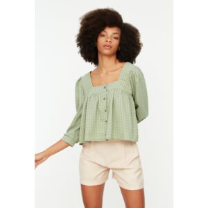 Trendyol Green Buttoned Blouse