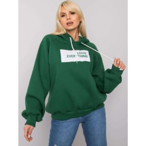 Dark green wadded sweatshirt