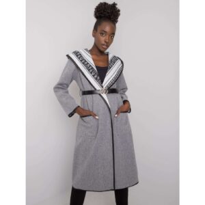 Ladies' gray melange coat with