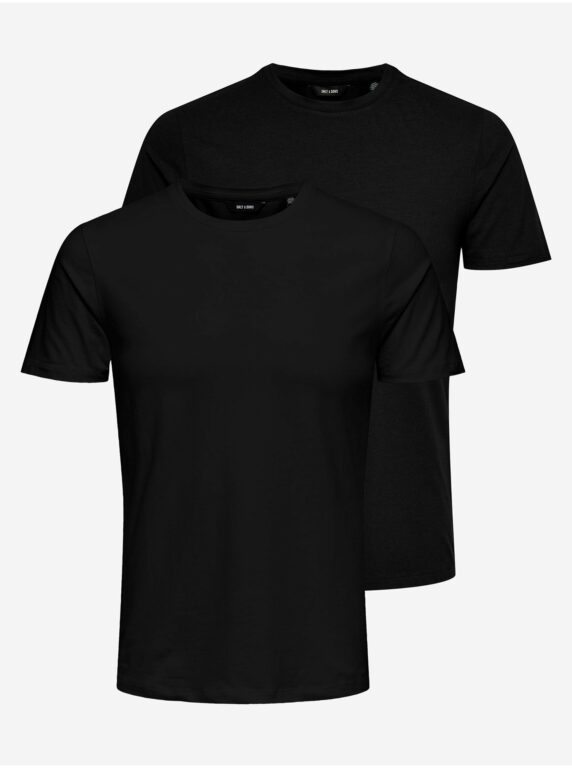 Sada dvou pánských basic triček v černé barvě