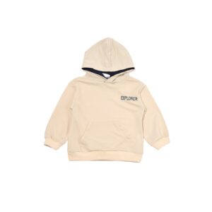 Trendyol Beige Embroidered Basic Hooded Boy Knitted