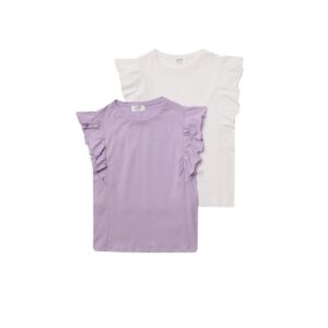 Trendyol White-Lilac Frilly 2-Pack Girl