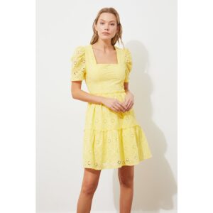 Trendyol Yellow Brode Dress
