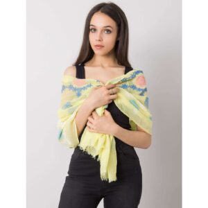 Yellow scarf with decorative