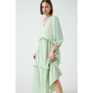 Koton V-Neck Flowy Relaxed Cut Frilled