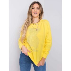 Yellow women's sweatshirt with