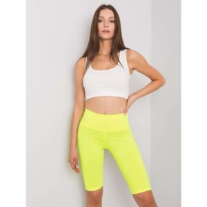 Fluo yellow cycling shorts