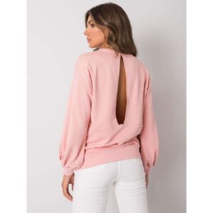Light pink sweatshirt with a cutout on the
