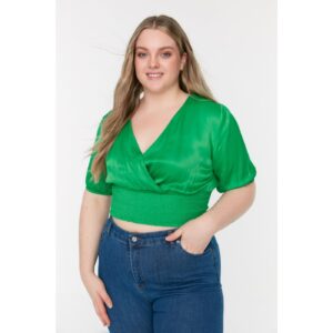 Trendyol Curve Green Knitted Waisted