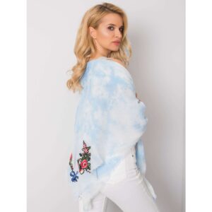 Women's blue scarf with