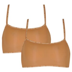 2PACK Women's bra CK ONE brown