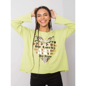 Light green cotton blouse with