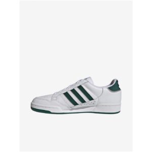Zeleno-bílé pánské kožené boty adidas