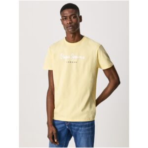 Žluté pánské tričko Pepe Jeans Eggo -