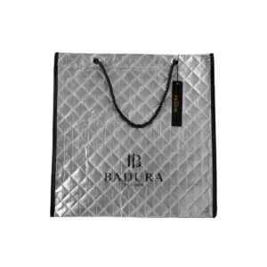 BADURA Large silver quilted