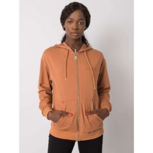 Light brown sweatshirt with zip
