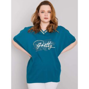 Plus size sea blouse with cutouts