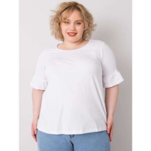 Plus size white blouse