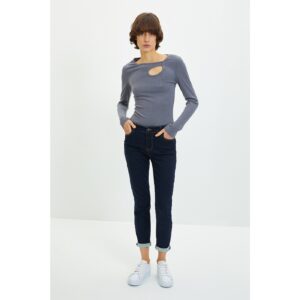Trendyol Gray Cutout Detailed Knitted