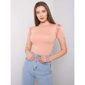 Peach blouse with ruffles from Callie