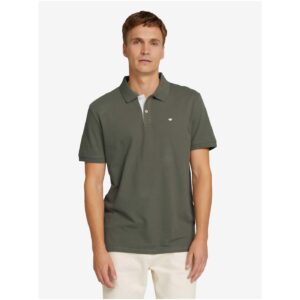 Tmavě zelené pánské polo triko Tom Tailor Basic Polo -
