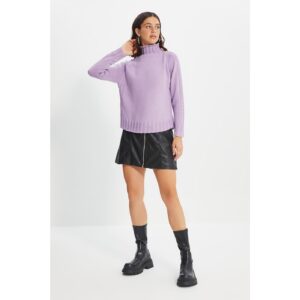 Trendyol Lilac Stand Collar Knitwear