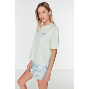 Trendyol Mint Printed Pajamas