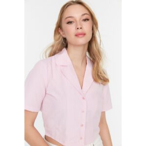Trendyol Pink Crop Shirt