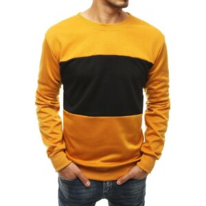 Yellow men's sweatshirt without hood