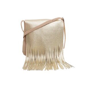 Beige and gold purse with
