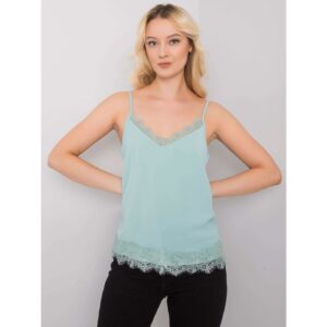Mint top with lace