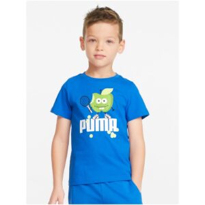 Modré klučičí vzorované tričko Puma Fruit Mates -