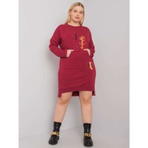 Larger chestnut dress for women with
