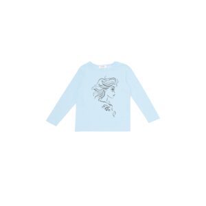 Trendyol Blue Frozen Licensed Printed Girl Knitted