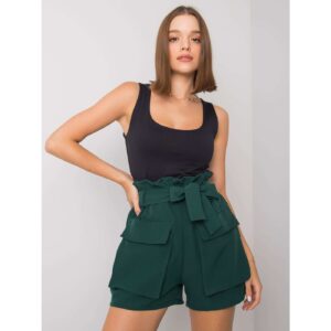 Women's dark green shorts with