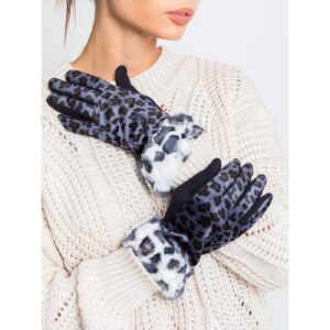 Women's gloves made of knitted and