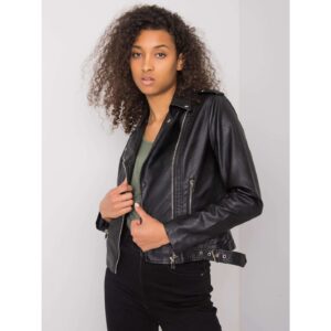 Black women's biker jacket