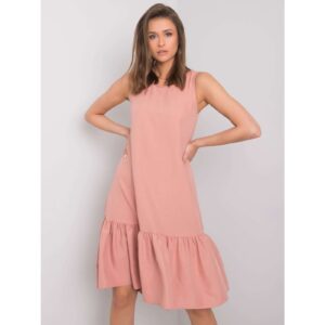 Dusty pink dress with a frill