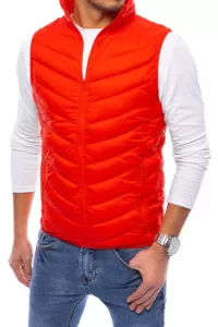 Men's quilted red vest