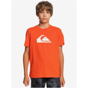 Oranžové klučičí tričko Quiksilver Comp Logo -