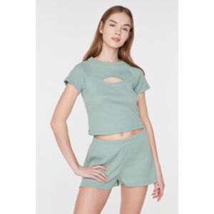 Trendyol Mint Cut-Out Detailed