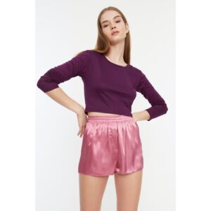 Trendyol Purple Satin Shorts &