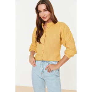 Trendyol Yellow Plain Shirt