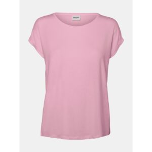 Růžové volné basic tričko AWARE by VERO