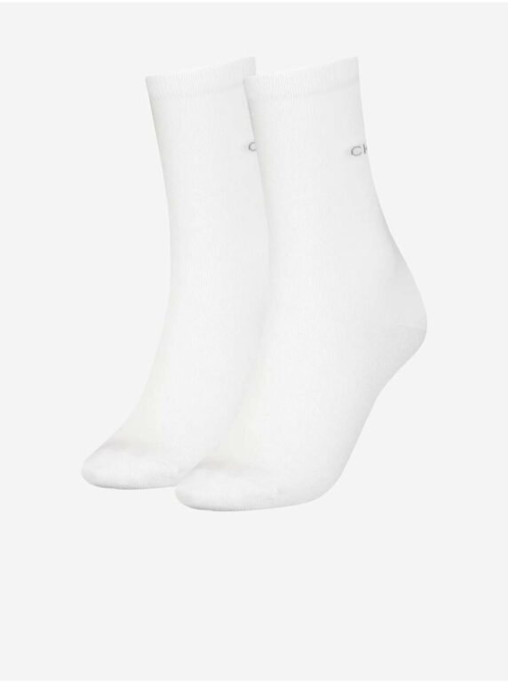 Sada dvou párů dámských ponožek v bílé barvě