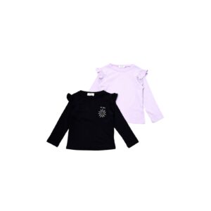 Trendyol Navy Blue-Lilac 2-Pack Pocket Detailed Frilly Girl Knitted