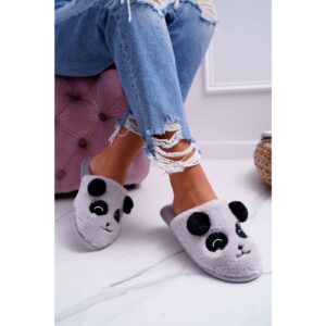 Women's Slippers With Fur Panda