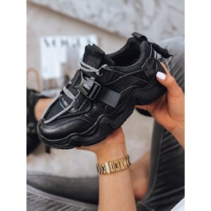 Women's black sneakers BABI Dstreet